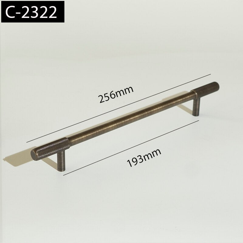 Marena Handle - Satin Brass Knurled luxury