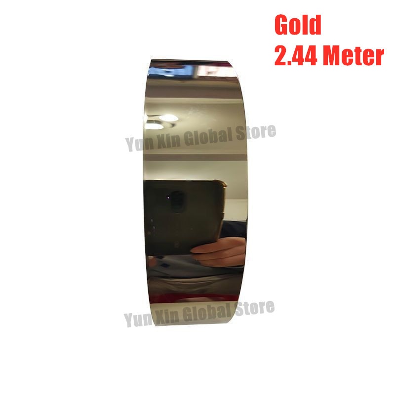 1 Roll Mirror Wall Sticker Stainless Steel Decorations