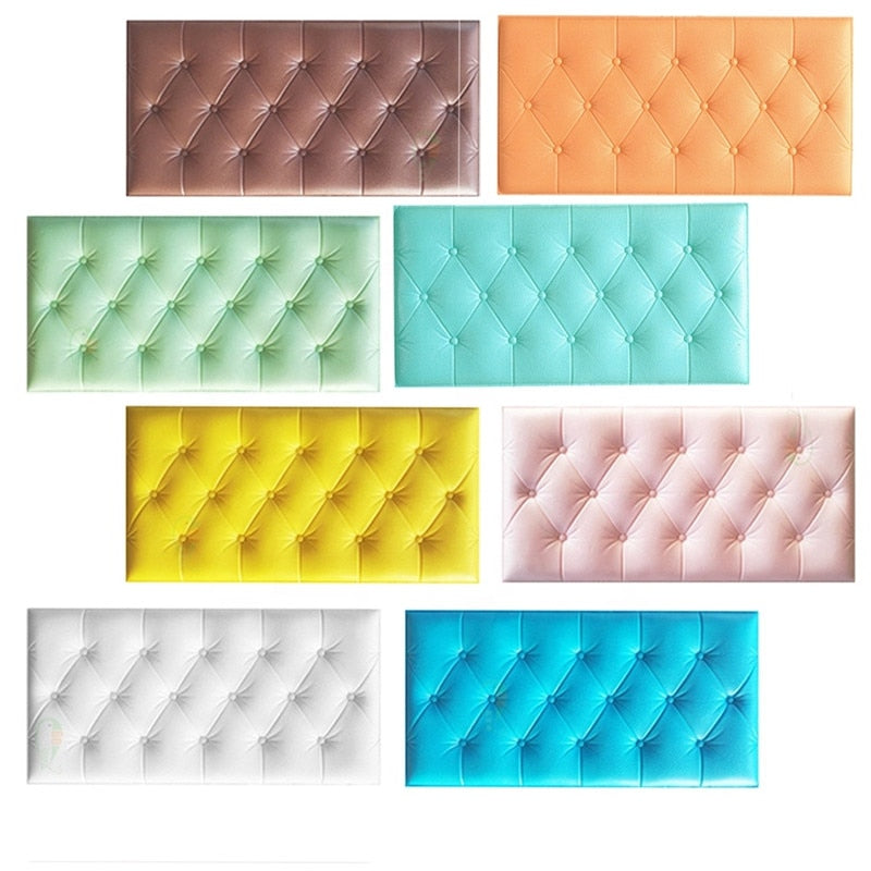 3D Wall Stickers Wallpaper Wall Mat Pad Living Room Soft Foam Cushion