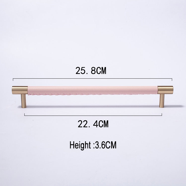 Camilia Handle - Handmade leather+ brass Handles luxury