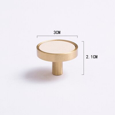 Camilia Handle - Handmade leather+ brass Handles luxury
