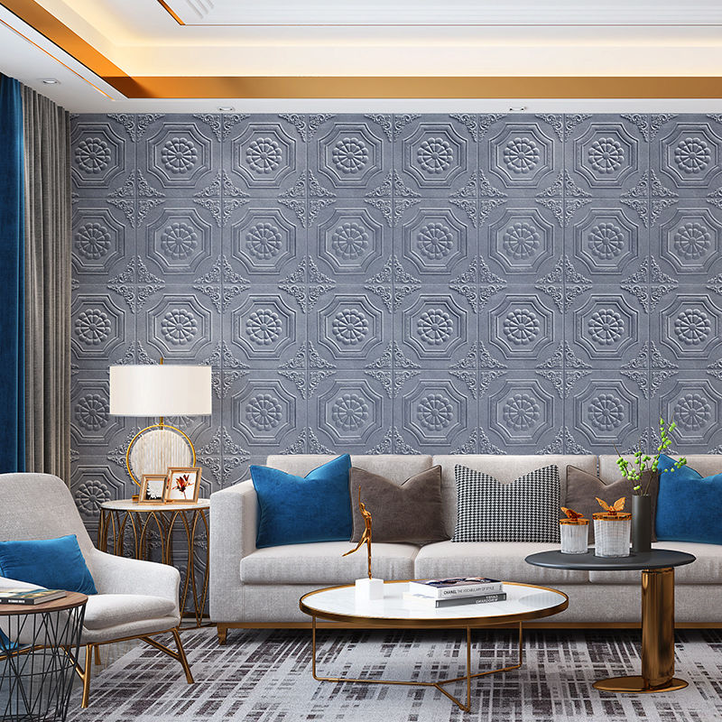 3D Wallpaper - Stickers Self-Adhesive Foam Panel Home Decor Wall Art 20Pcs 35X35CM