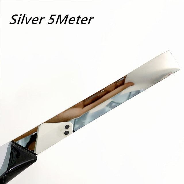 5 Meter Mirror Gold Wall Sticker Stainless Decoration Lines