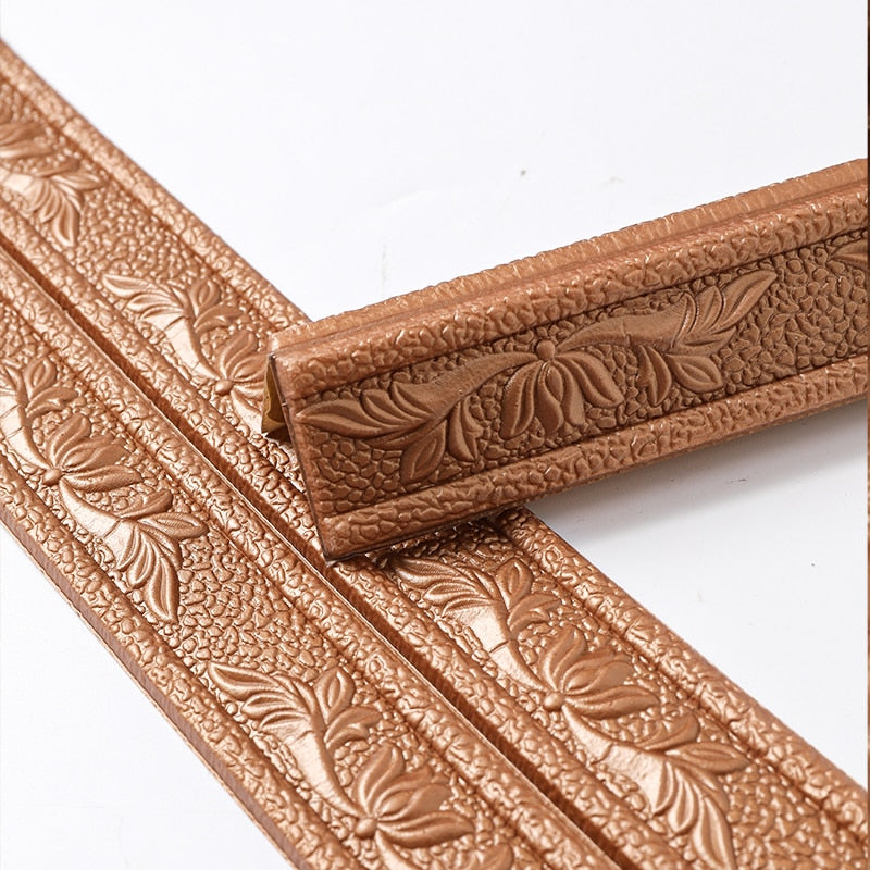3D Foam Wall Edge Strip Stickers Self Adhesive Waterproof Corner