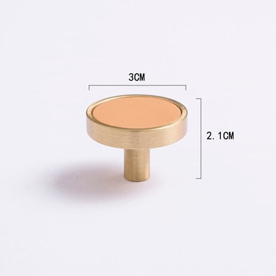 Camilia Handle - Handmade leather+ brass Handles luxury