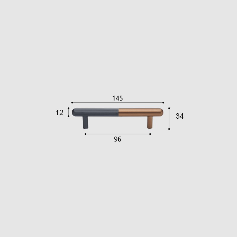 Mara Handle - Aluminum Alloy Brown Handles Luxury