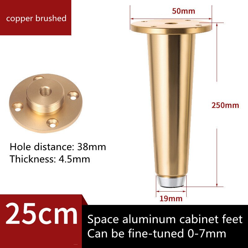10-25cm Space Aluminum Furniture Legs Furniture Feet Table Sofa