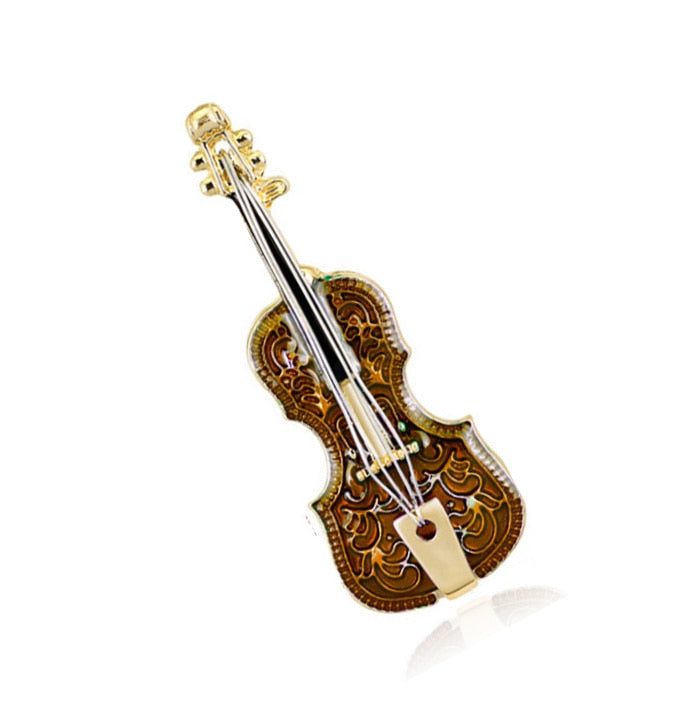 Fashion Musical Instruments Guitar Pins for Women Girl