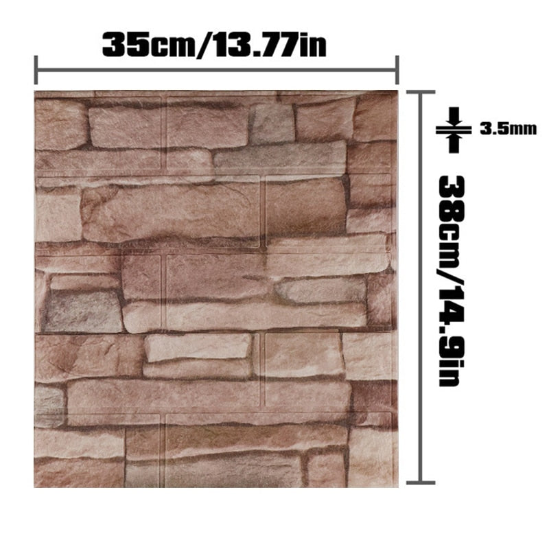 BOBO 20pcs 3D Wallpaper Brick Pattern