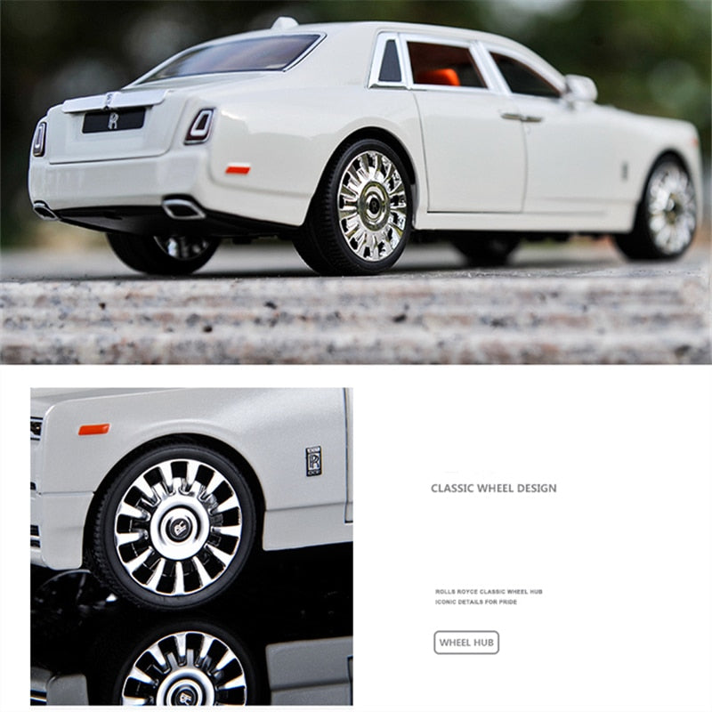 AWA Car Model Simulation 1/18 Rolls-Royce Phantom Alloy Luxury Car Model Diecast Metal Toy Vehicles Car Model Simulation Light Kids Gift 2022