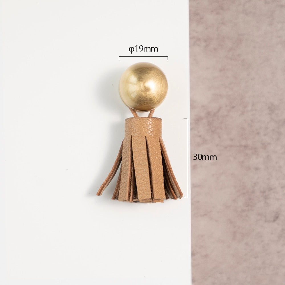 Faya Handle - 7 Colors Cute Leather Tassel Knob