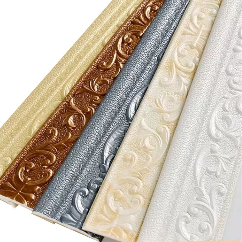 3D Baseboard Wall Stickers Self Adhesive-Waterproof Wallpaper-Border Wall Sticker