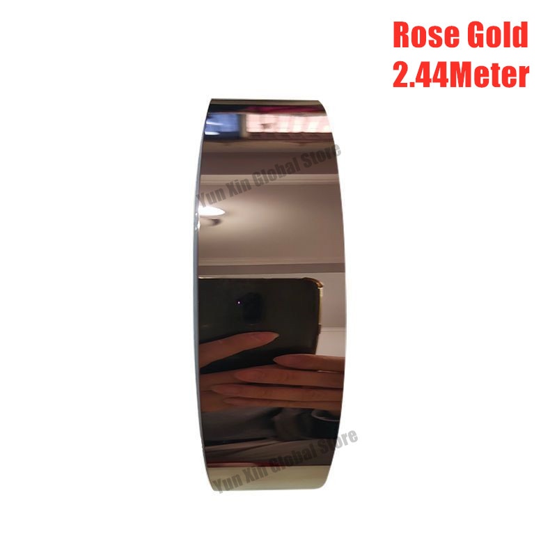 1 Roll Mirror Wall Sticker Stainless Steel Decorations