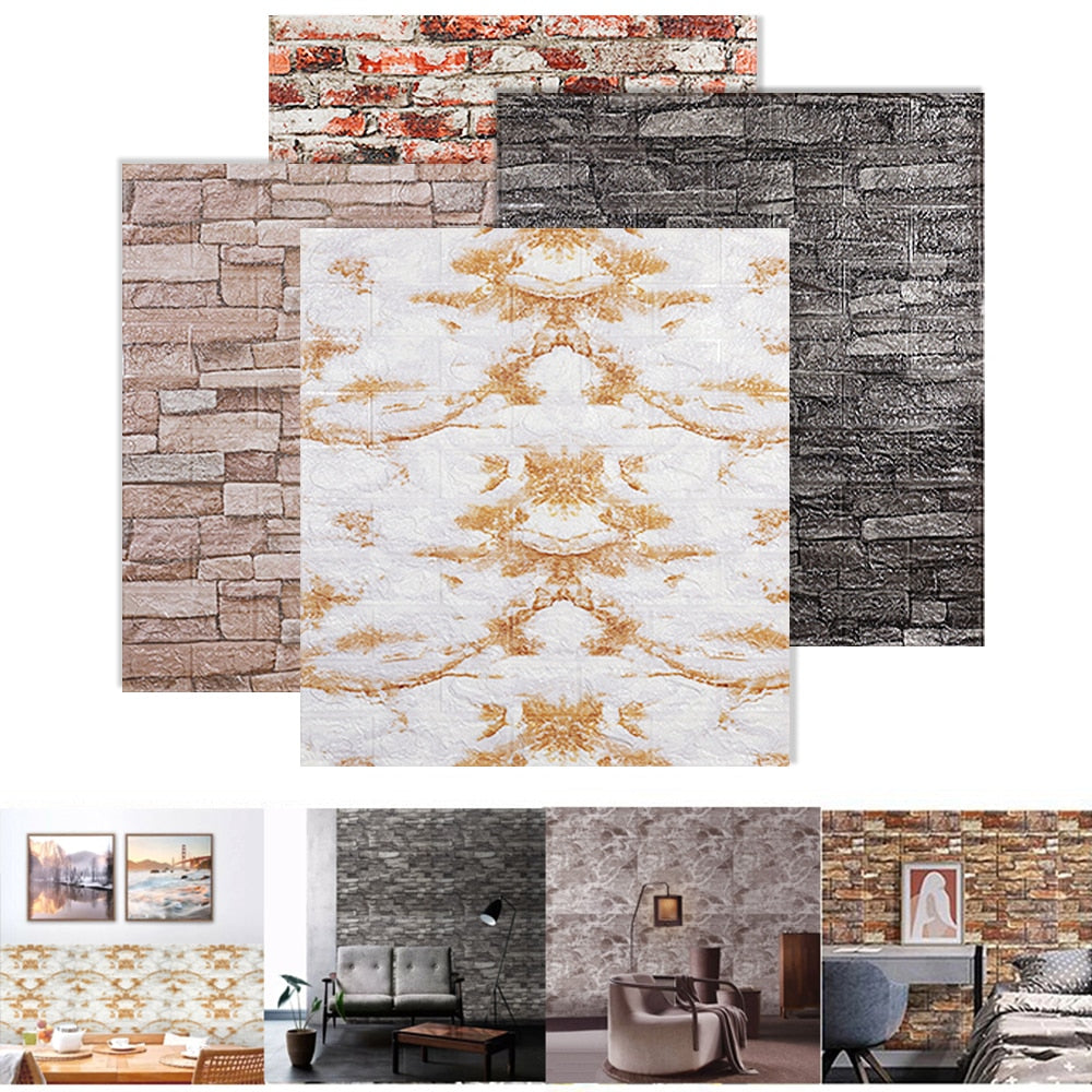 DODO 10pcs 3D Brick Wall Paper