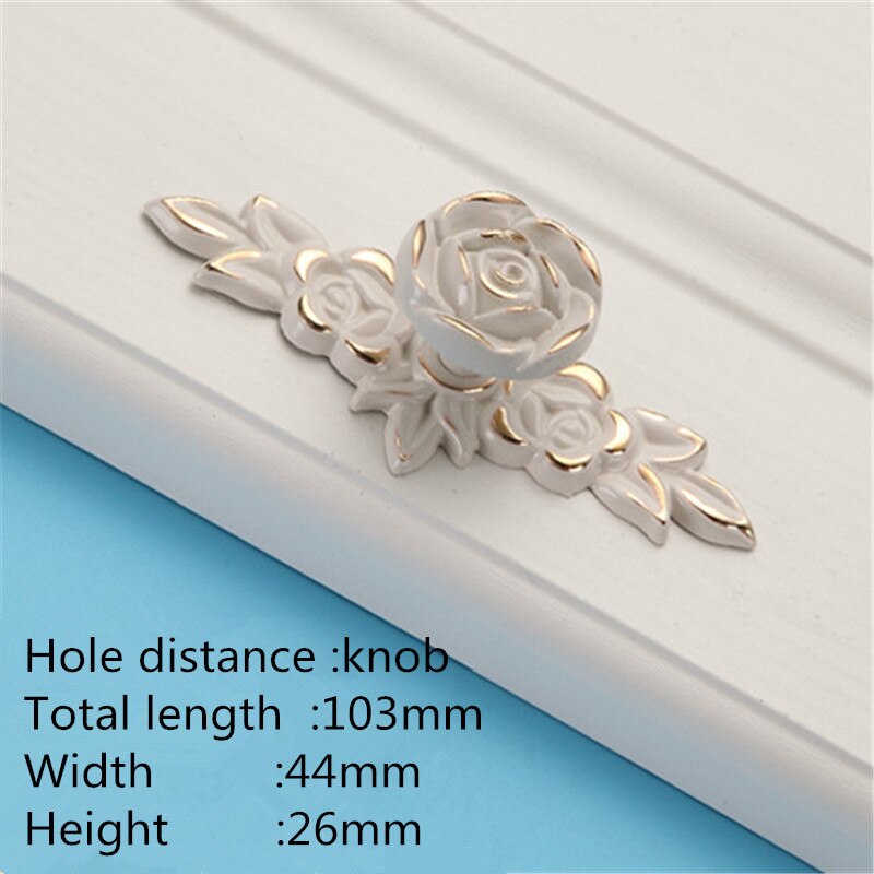 Bluma Handle - European Rose Flower Kitchen Cabinet Handles