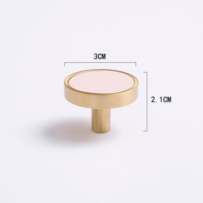 Camilia Handle - Handmade leather+ brass Handles luxury