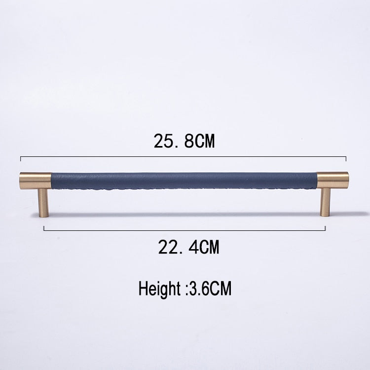 Camilia Handle - Handmade leather+ brass Handles luxury