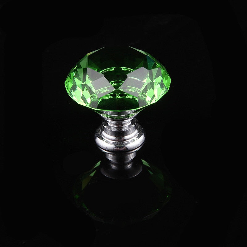 European Colorful Crystal Glass Knobs