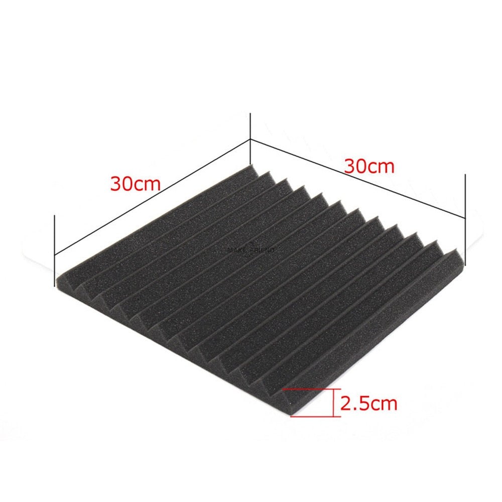 24PCS 300x300x25mm Studio Acoustic Foam SoundProofing Acoustic Panel