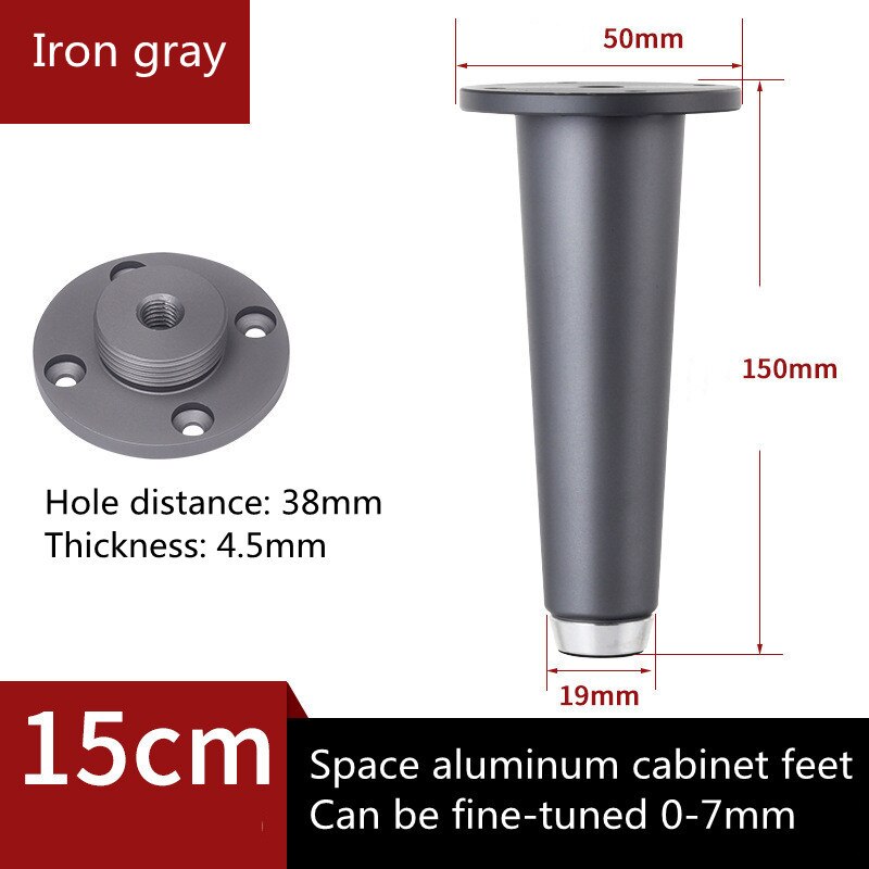 10-25cm Space Aluminum Furniture Legs Furniture Feet Table Sofa