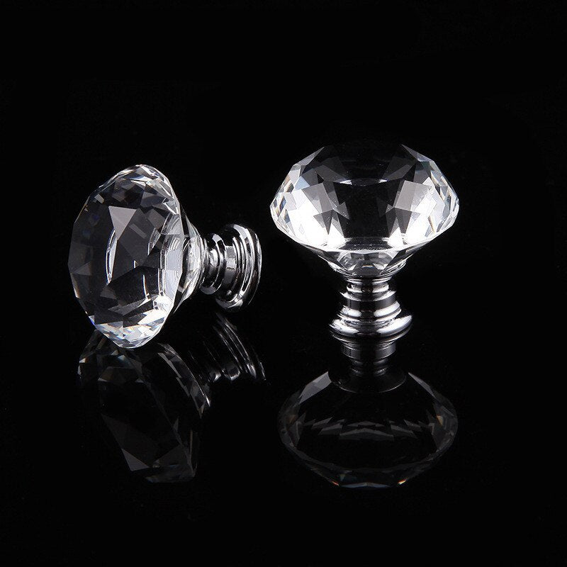 European Colorful Crystal Glass Knobs