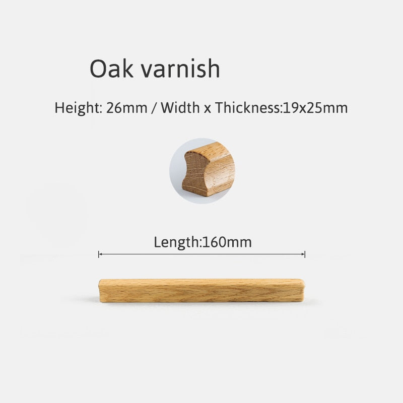 Sanda Handle - Natural Wood Furniture Handle