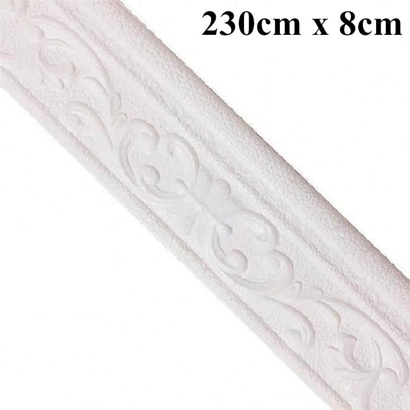 3D Baseboard Wall Stickers Self Adhesive-Waterproof Wallpaper-Border Wall Sticker