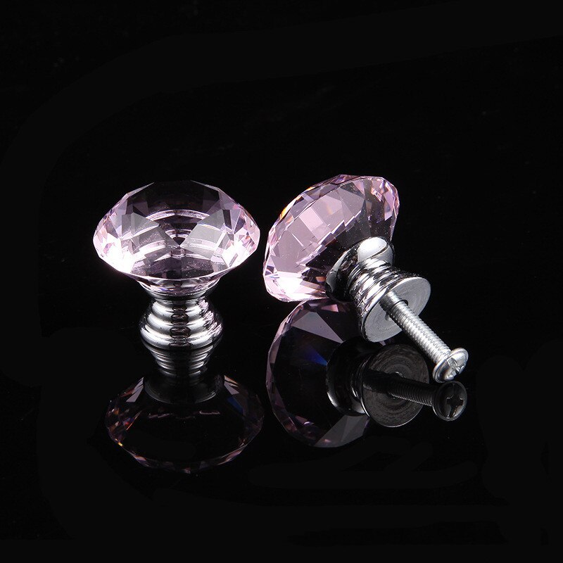 European Colorful Crystal Glass Knobs