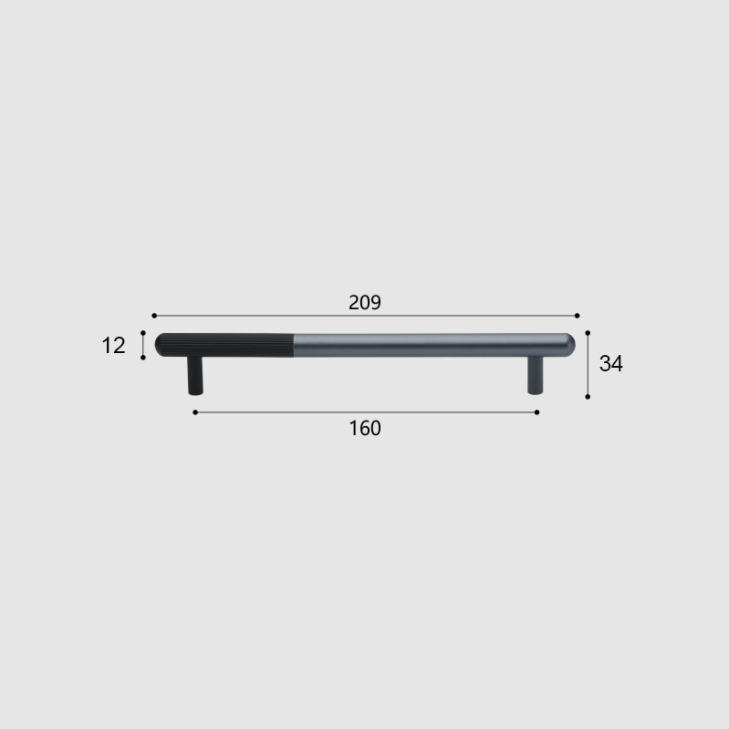 Mara Handle - Aluminum Alloy Brown Handles Luxury
