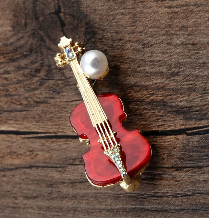 Fashion Musical Instruments Guitar Pins for Women Girl