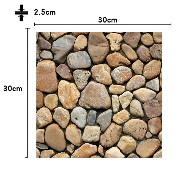 EOEO 12pcs 3D Brick Wall Paper 30x30cm