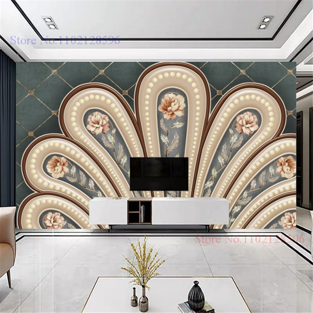 Sedny Wallpaper - Wallpaper 3D Luxury Golden Large Wall Living Room Modern Wall TV Sofa Bedroom Home Decor