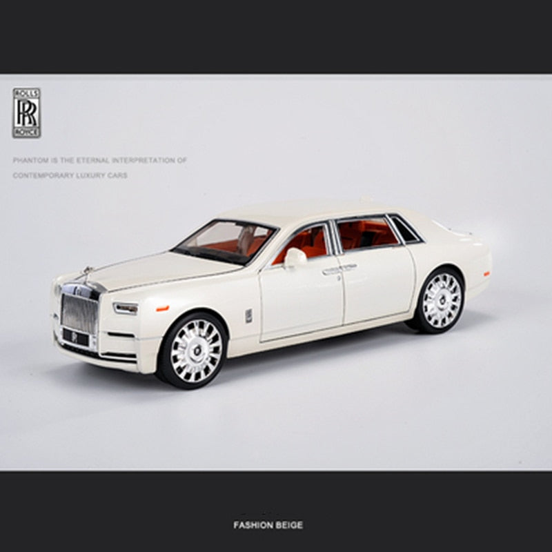 AWA Car Model Simulation 1/18 Rolls-Royce Phantom Alloy Luxury Car Model Diecast Metal Toy Vehicles Car Model Simulation Light Kids Gift 2022