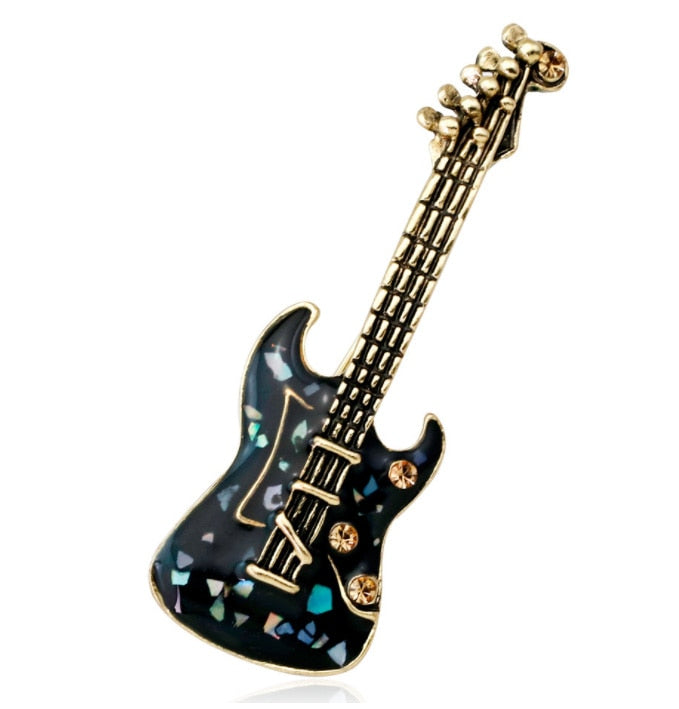 Fashion Musical Instruments Guitar Pins for Women Girl