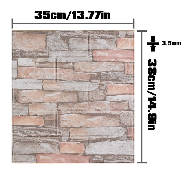 BOBO 20pcs 3D Wallpaper Brick Pattern