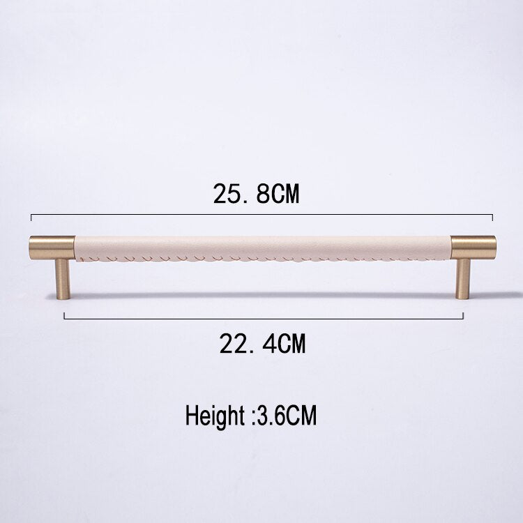 Camilia Handle - Handmade leather+ brass Handles luxury
