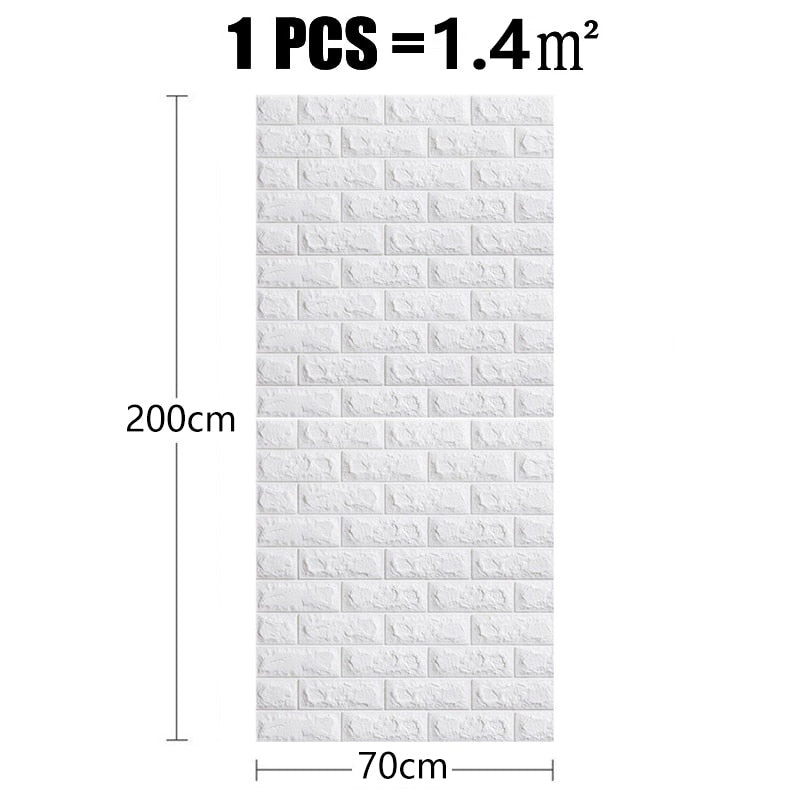 AOAO Walls 2m Long 3D Brick Wall Decor