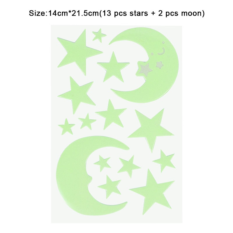Luminous 3D Stars Dots Wall Sticker for Kids Room Bedroom Home Decoration