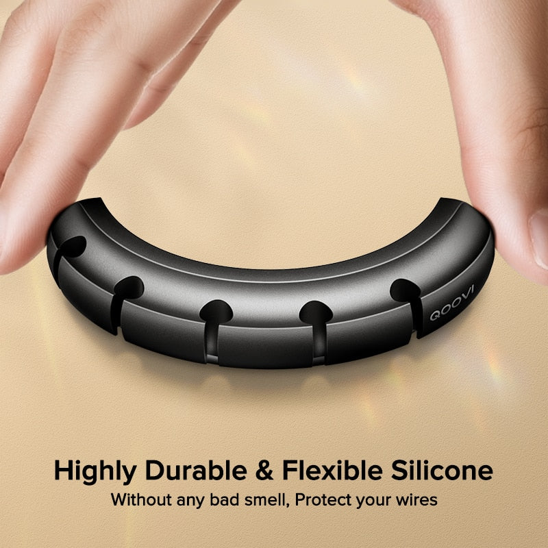 Wire Holder Flexible USB Cable Winder Tidy Silicone Clips For Mouse Keyboard Earphone Protector