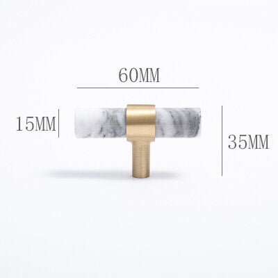 Lona Handle - Natural Stone + brass Handles Luxury