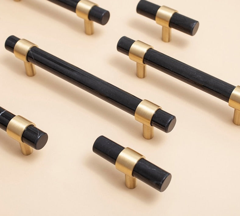 Lona Handle - Natural Stone + brass Handles Luxury