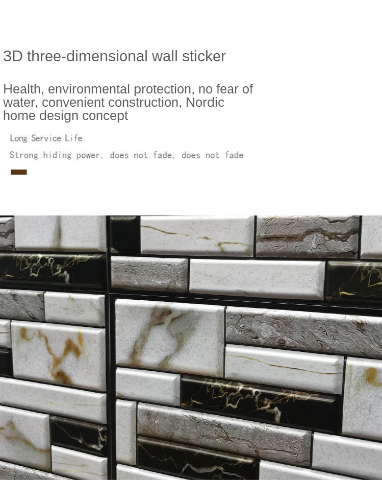 Self Adhesive Tile Wall Sticker Home Decor 3d pvc sticker