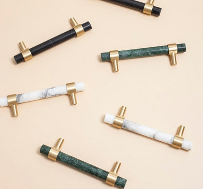 Lona Handle - Natural Stone + brass Handles Luxury