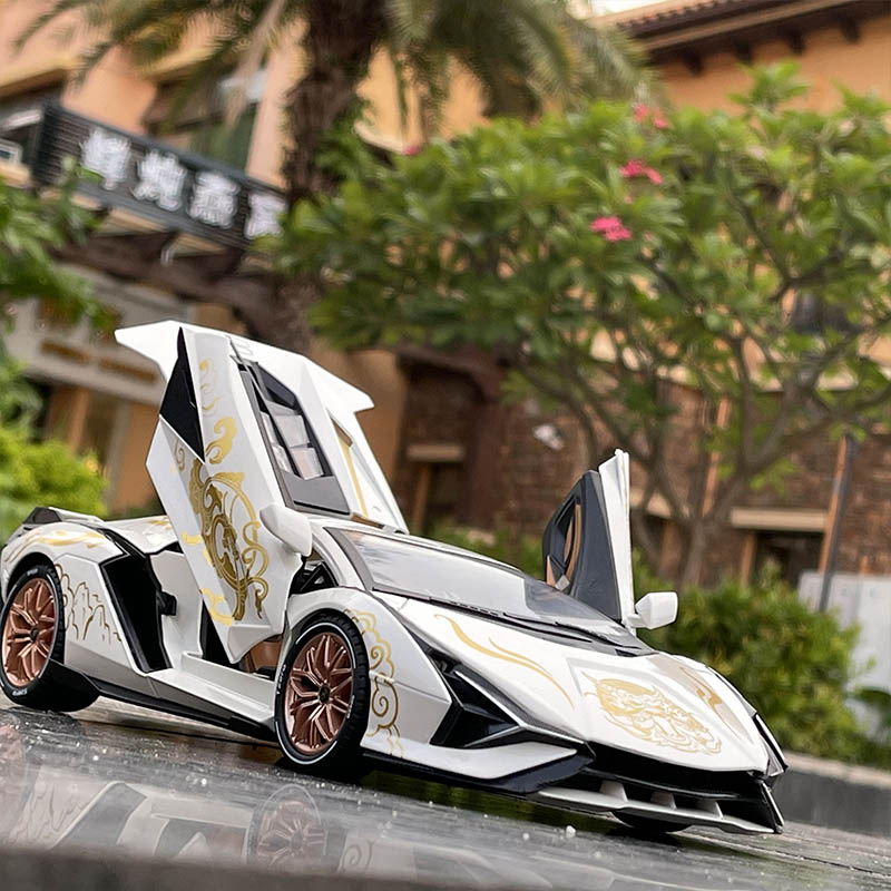 Large Size 1:18 SINA Sports Car Alloy Car Model Simulation