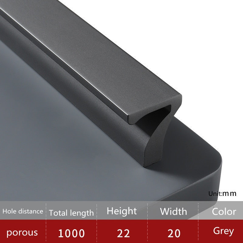 Juli Handle - 1000mm Long Aluminium Black Handles Luxury