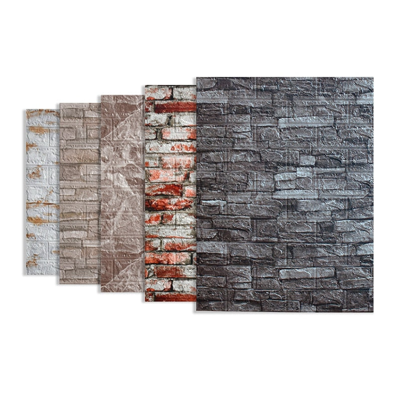 DODO 10pcs 3D Brick Wall Paper