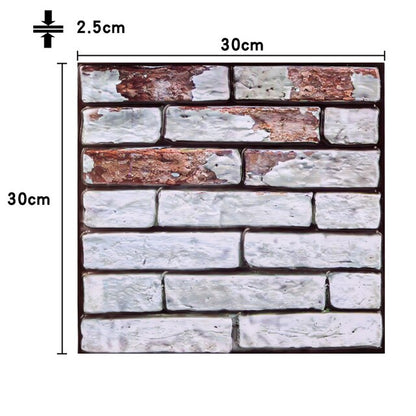 EOEO 12pcs 3D Brick Wall Paper 30x30cm