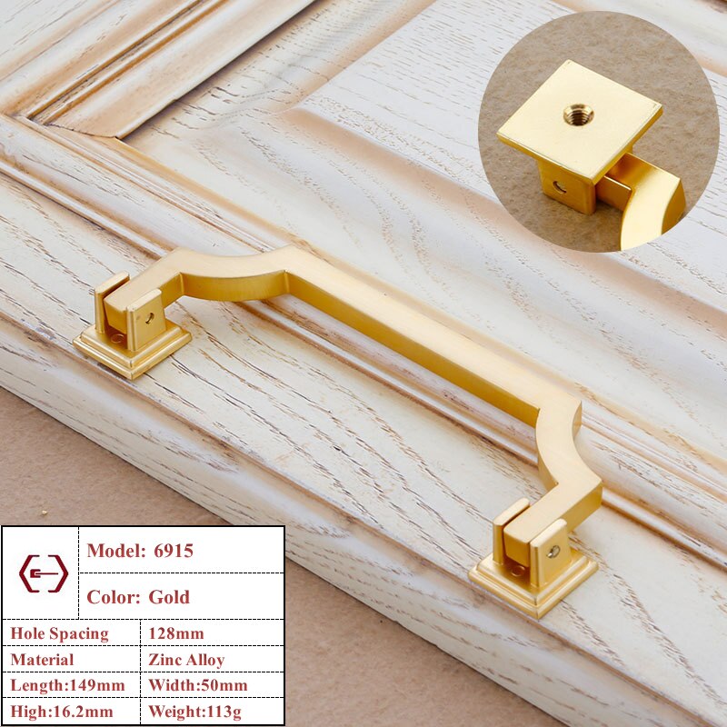 Rita Handle - Luxury Gold Handles Zinc Alloy