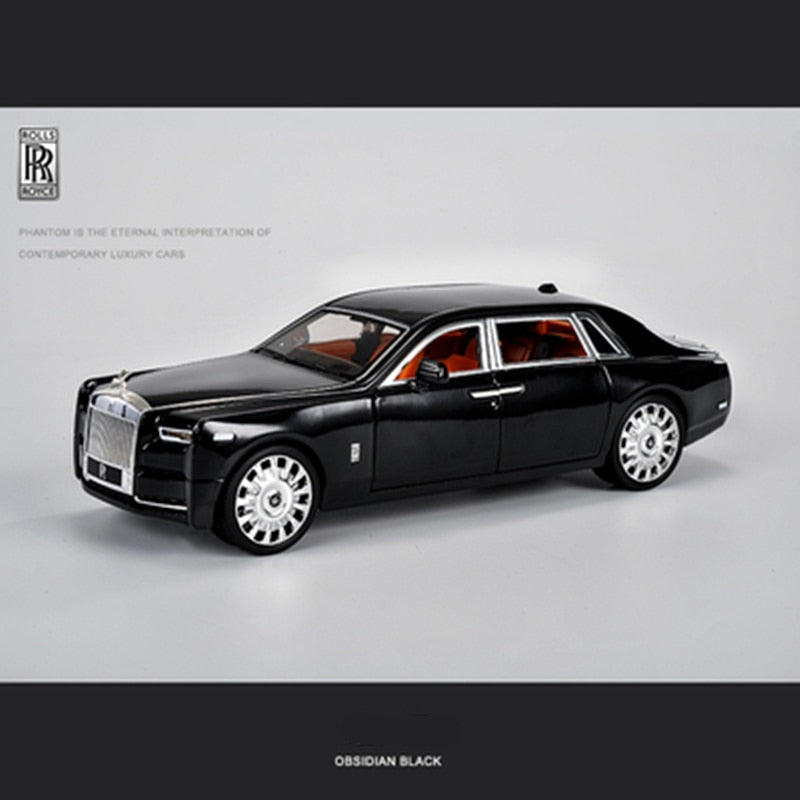 AWA Car Model Simulation 1/18 Rolls-Royce Phantom Alloy Luxury Car Model Diecast Metal Toy Vehicles Car Model Simulation Light Kids Gift 2022