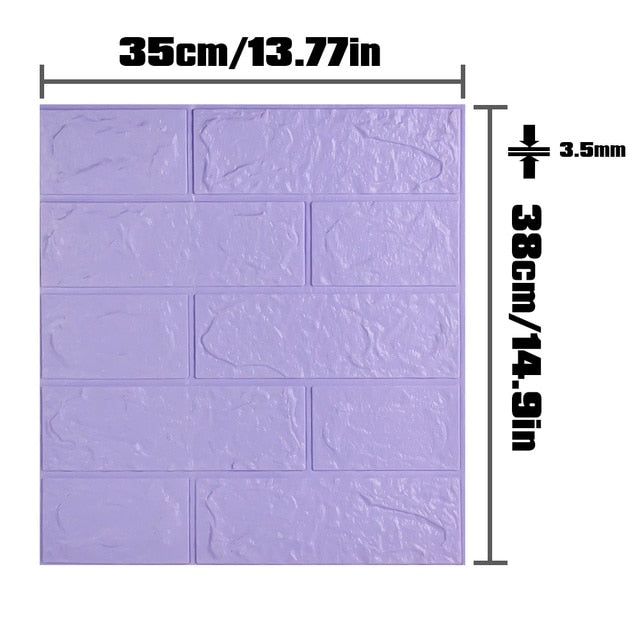 BOBO 20pcs 3D Wallpaper Brick Pattern